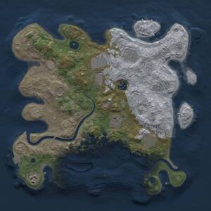 Thumbnail Rust Map: Procedural Map, Size: 3500, Seed: 612088852, 14 Monuments