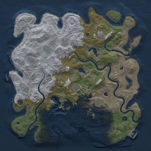 Thumbnail Rust Map: Procedural Map, Size: 4500, Seed: 32345, 16 Monuments