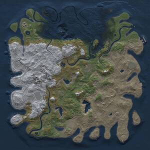 Thumbnail Rust Map: Procedural Map, Size: 5000, Seed: 67381, 17 Monuments