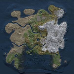 Thumbnail Rust Map: Procedural Map, Size: 3500, Seed: 469498098, 14 Monuments