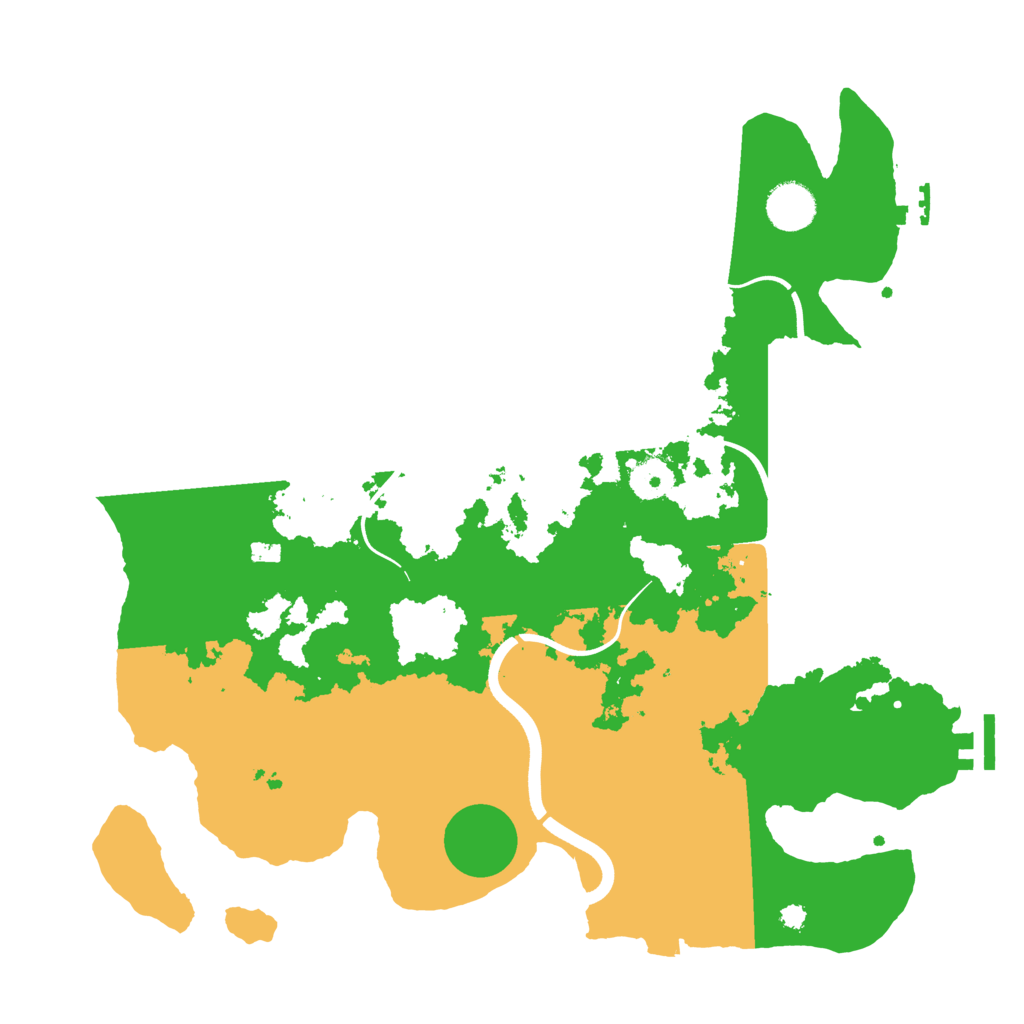 Biome Rust Map: Procedural Map, Size: 3700, Seed: 13582993