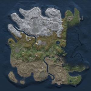 Thumbnail Rust Map: Procedural Map, Size: 3700, Seed: 13582993, 15 Monuments