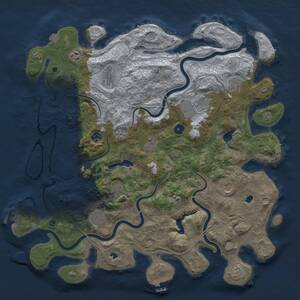 Thumbnail Rust Map: Procedural Map, Size: 4500, Seed: 57845632, 16 Monuments