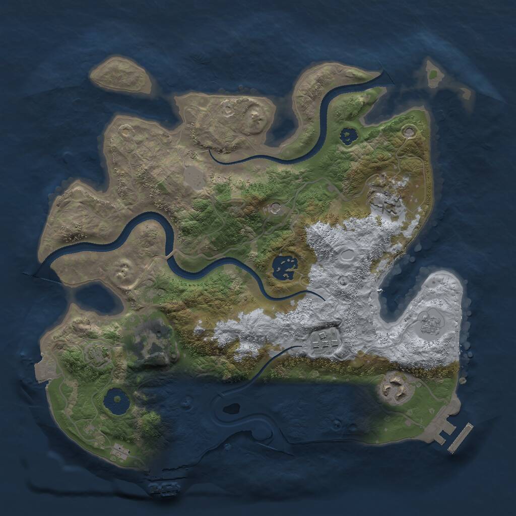Rust Map: Procedural Map, Size: 3000, Seed: 246751007, 11 Monuments