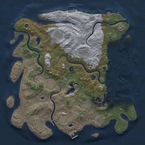 Thumbnail Rust Map: Procedural Map, Size: 4500, Seed: 913876321, 17 Monuments