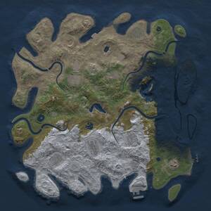 Thumbnail Rust Map: Procedural Map, Size: 4250, Seed: 1861108300, 16 Monuments