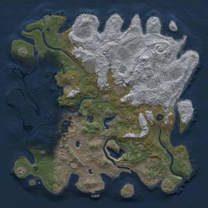 Thumbnail Rust Map: Procedural Map, Size: 4500, Seed: 15832634, 16 Monuments