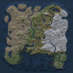 Thumbnail Rust Map: Procedural Map, Size: 4500, Seed: 728756389, 16 Monuments