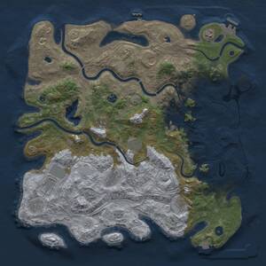 Thumbnail Rust Map: Procedural Map, Size: 4500, Seed: 721226174, 17 Monuments