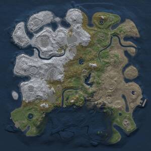 Thumbnail Rust Map: Procedural Map, Size: 4000, Seed: 1704200778, 15 Monuments
