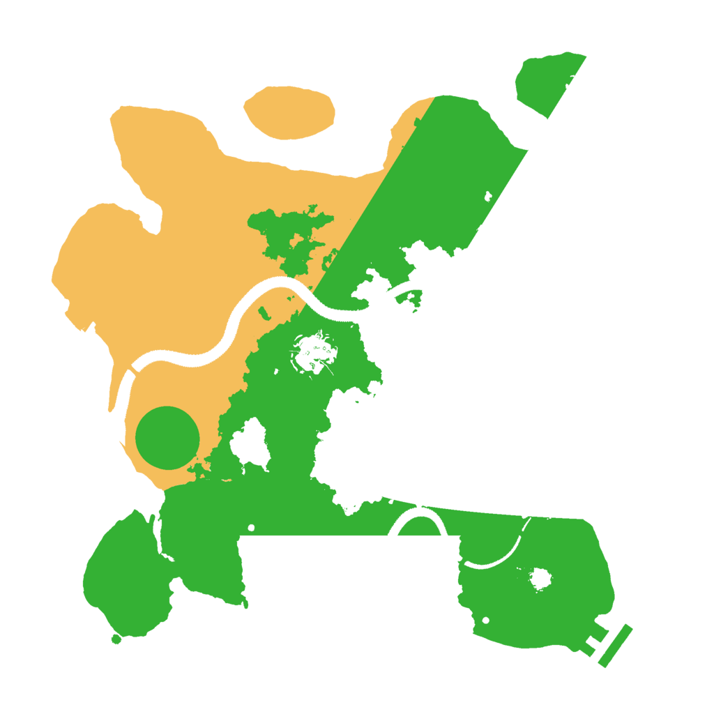 Biome Rust Map: Procedural Map, Size: 3000, Seed: 91626