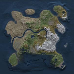 Thumbnail Rust Map: Procedural Map, Size: 3000, Seed: 91626, 11 Monuments
