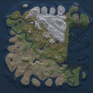 Thumbnail Rust Map: Procedural Map, Size: 4500, Seed: 1007038152, 16 Monuments
