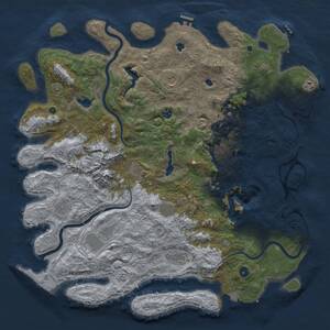 Thumbnail Rust Map: Procedural Map, Size: 5000, Seed: 1153848955, 17 Monuments