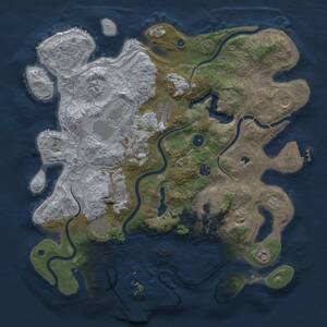 Thumbnail Rust Map: Procedural Map, Size: 4250, Seed: 2118507598, 16 Monuments