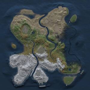 Thumbnail Rust Map: Procedural Map, Size: 3000, Seed: 18518, 11 Monuments