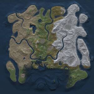 Thumbnail Rust Map: Procedural Map, Size: 4250, Seed: 1836246209, 14 Monuments