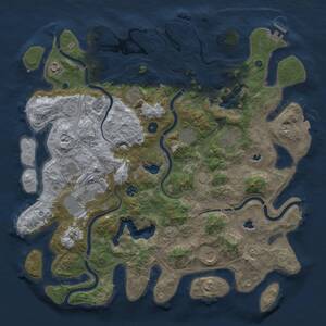 Thumbnail Rust Map: Procedural Map, Size: 4500, Seed: 823453269, 15 Monuments