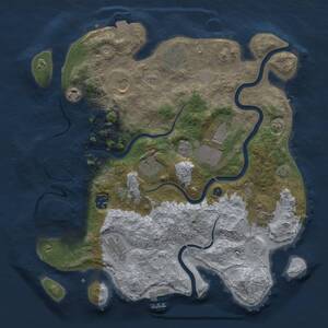 Thumbnail Rust Map: Procedural Map, Size: 3600, Seed: 1951251580, 15 Monuments