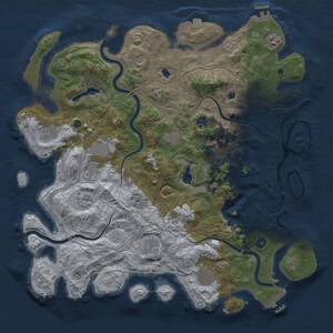 Thumbnail Rust Map: Procedural Map, Size: 4500, Seed: 980390024, 16 Monuments