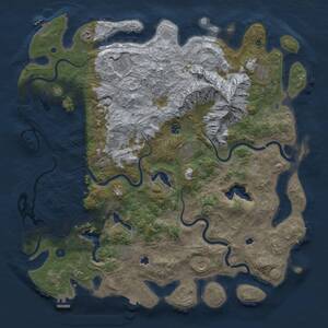 Thumbnail Rust Map: Procedural Map, Size: 5200, Seed: 3265842, 16 Monuments