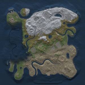 Thumbnail Rust Map: Procedural Map, Size: 3500, Seed: 383358932, 15 Monuments