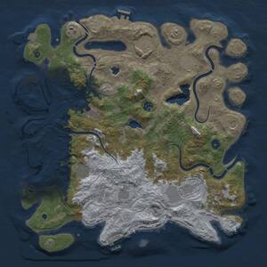 Thumbnail Rust Map: Procedural Map, Size: 4250, Seed: 1888673856, 17 Monuments