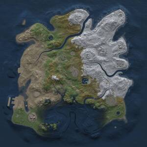 Thumbnail Rust Map: Procedural Map, Size: 3300, Seed: 72482, 12 Monuments