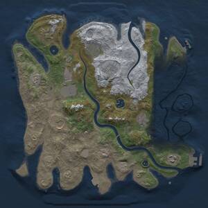Thumbnail Rust Map: Procedural Map, Size: 3500, Seed: 123422, 15 Monuments
