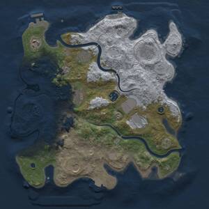 Thumbnail Rust Map: Procedural Map, Size: 3500, Seed: 11062025, 14 Monuments