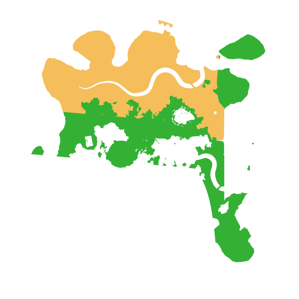 Biome Rust Map: Procedural Map, Size: 3000, Seed: 134564