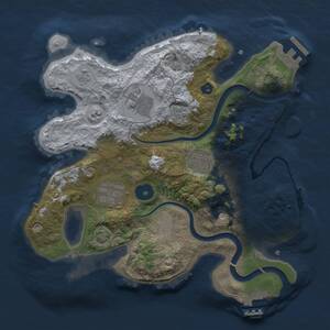 Thumbnail Rust Map: Procedural Map, Size: 2800, Seed: 55555, 10 Monuments