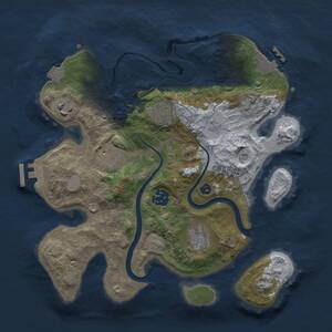Thumbnail Rust Map: Procedural Map, Size: 3000, Seed: 1789484934, 11 Monuments