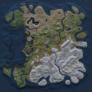 Thumbnail Rust Map: Procedural Map, Size: 4800, Seed: 243803122, 17 Monuments