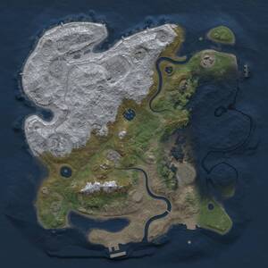 Thumbnail Rust Map: Procedural Map, Size: 3450, Seed: 886618194, 13 Monuments