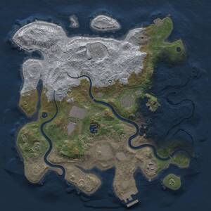Thumbnail Rust Map: Procedural Map, Size: 3500, Seed: 800329714, 13 Monuments