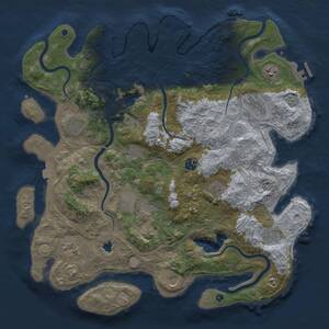 Thumbnail Rust Map: Procedural Map, Size: 4250, Seed: 491333109, 17 Monuments