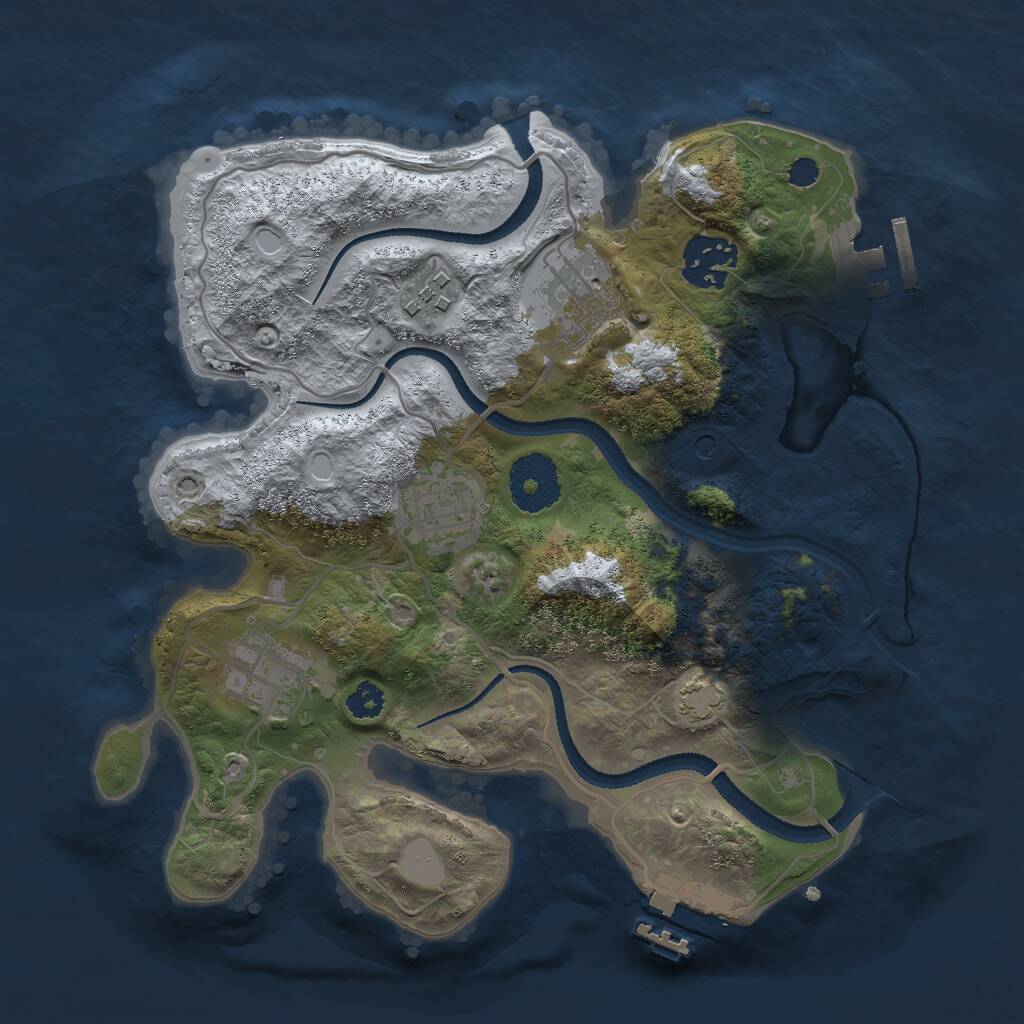 Rust Map: Procedural Map, Size: 2800, Seed: 2015830182, 10 Monuments