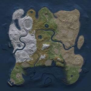 Thumbnail Rust Map: Procedural Map, Size: 3500, Seed: 1266592489, 15 Monuments