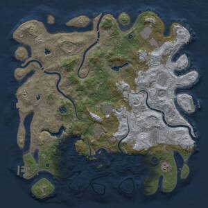 Thumbnail Rust Map: Procedural Map, Size: 4500, Seed: 207674167, 17 Monuments