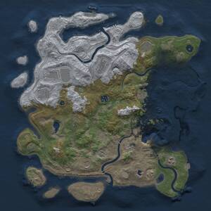 Thumbnail Rust Map: Procedural Map, Size: 4250, Seed: 1899393472, 16 Monuments