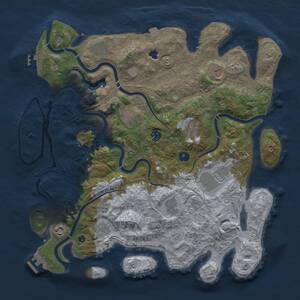Thumbnail Rust Map: Procedural Map, Size: 4250, Seed: 411336455, 16 Monuments