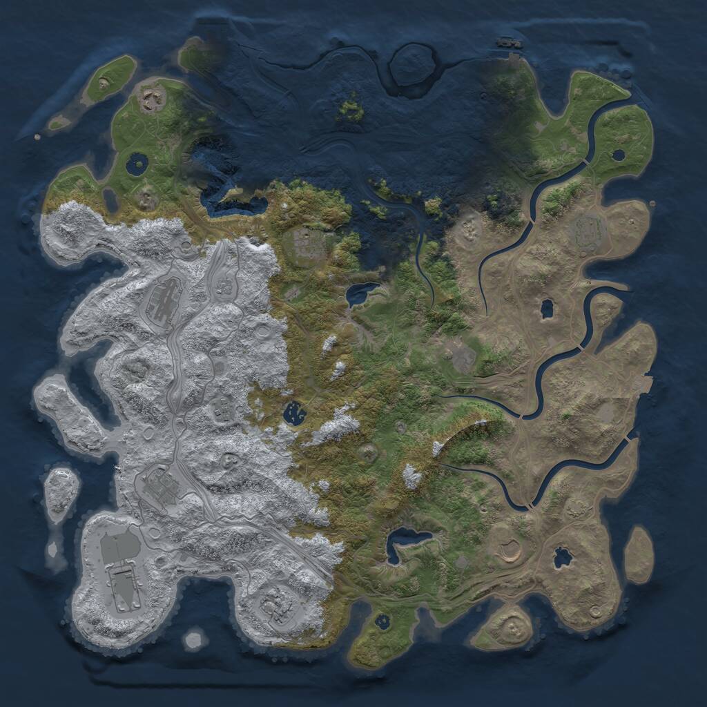 Rust Map: Procedural Map, Size: 4750, Seed: 7112025, 17 Monuments