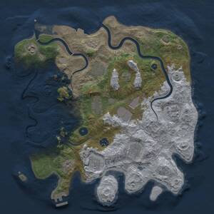 Thumbnail Rust Map: Procedural Map, Size: 3750, Seed: 102098390, 15 Monuments
