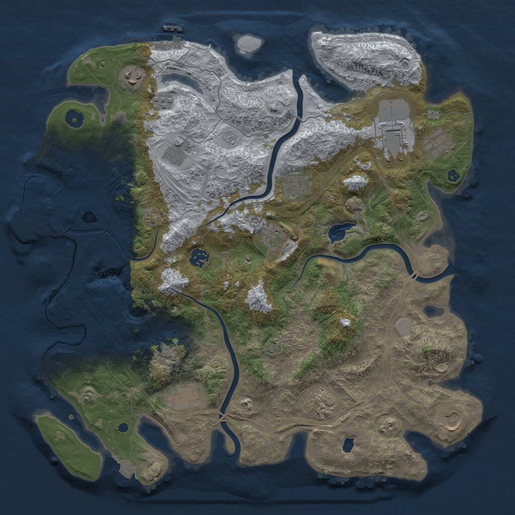 Rust Map: Procedural Map, Size: 4250, Seed: 28572, 17 Monuments