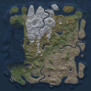 Thumbnail Rust Map: Procedural Map, Size: 4500, Seed: 375548497, 17 Monuments
