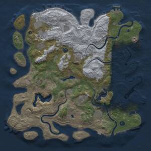 Thumbnail Rust Map: Procedural Map, Size: 4500, Seed: 905296461, 16 Monuments