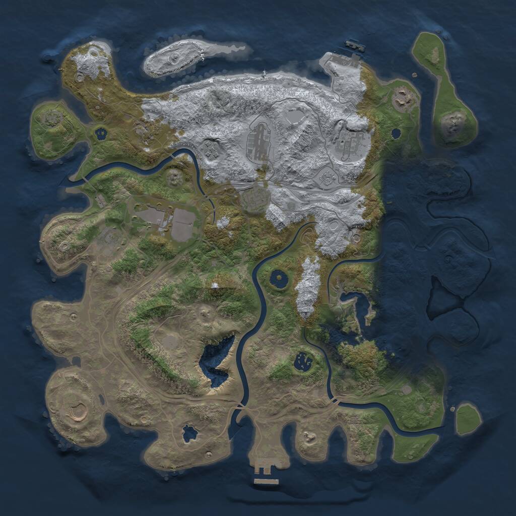 Rust Map: Procedural Map, Size: 4250, Seed: 2731113, 16 Monuments