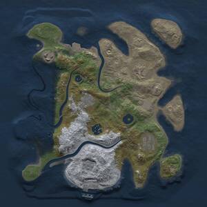 Thumbnail Rust Map: Procedural Map, Size: 3000, Seed: 309863693, 11 Monuments