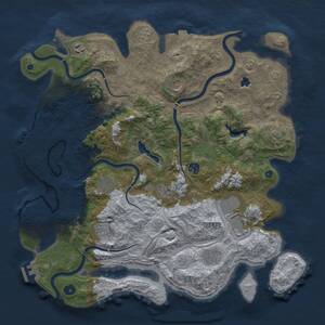 Thumbnail Rust Map: Procedural Map, Size: 4325, Seed: 719511995, 16 Monuments